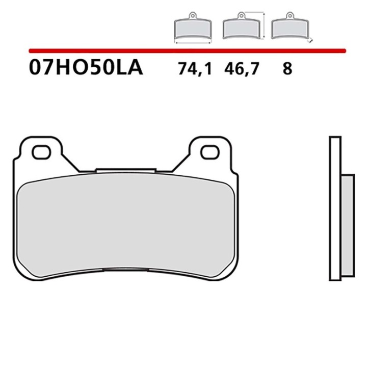 BREMBO KIT PASTIGLIE FRENO ANT. PER HONDA VFR X CROSSRUNNER ABS 15-16-07HO50LA