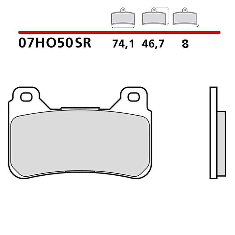 BREMBO KIT PASTIGLIE FRENO ANTERIORE HONDA VFR X CROSSRUNNER ABS 800 15-16