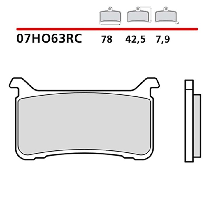 BREMBO KIT PASTIGLIE FRENO ANT. PER HONDA VFR X CROSSRUNNER ABS 17-20-07HO63RC