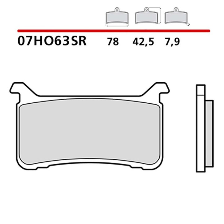 BREMBO KIT PASTIGLIE FRENO ANT. PER HONDA VFR X CROSSRUNNER ABS 17-20-07HO63SR