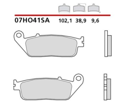 KIT DE PLAQUETTES DE FREIN AVANT BREMBO HONDA VT C SHADOW ABS 750 12-14-COD. 07HO41SA