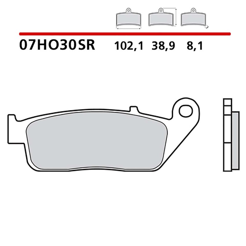 KIT DE PASTILLAS DE FRENO DELANTERO BREMBO HONDA VT C SHADOW PERSONALIZADO 94-00-COD. 07HO30SR