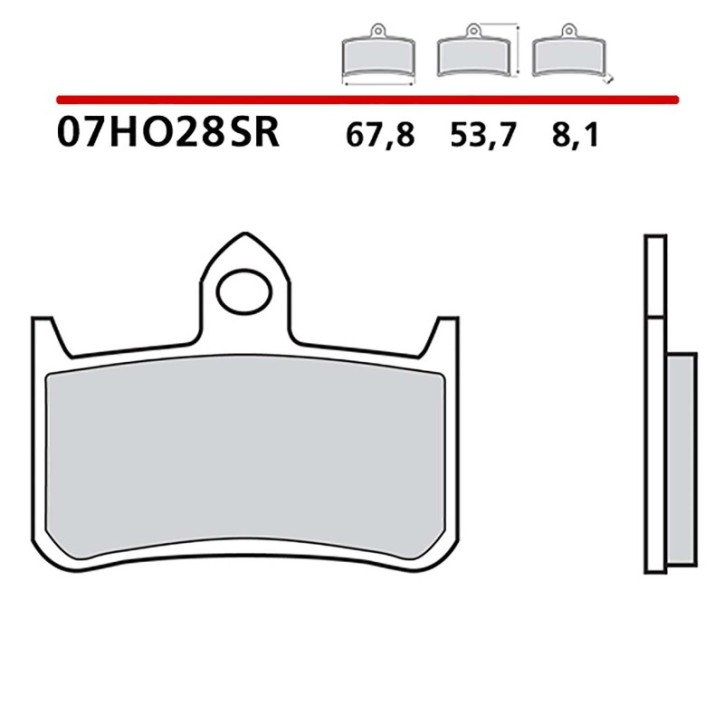 BREMBO KIT PASTIGLIE FRENO ANT. PER HONDA VTR F FIRESTORM 97-06-07HO28SR