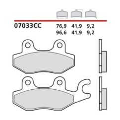 KIT DE PASTILLAS DE FRENO DELANTERO BREMBO HONDA XR MOTARD 100 05-05-COD. 07033