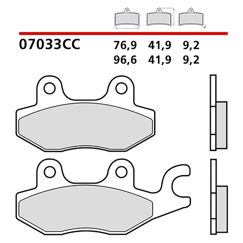 KIT DE PASTILLAS DE FRENO DELANTERO BREMBO HONDA XR MOTARD 100 05-05-COD. 07033