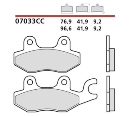 BREMBO FRONT BRAKE PADS KIT HONDA XR M MOTARD 100 05-05-COD. 07033