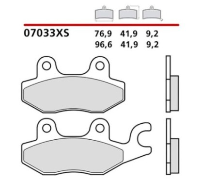 BREMBO FRONT BRAKE PADS KIT HONDA XR M MOTARD 100 05-05-COD. 07033XS