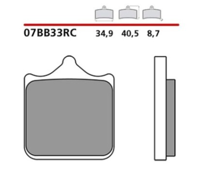 KIT DE PASTILLAS DE FRENO DELANTERO BREMBO HUSQVARNA SUPERMOTO 16-21-COD. 07BB33RC