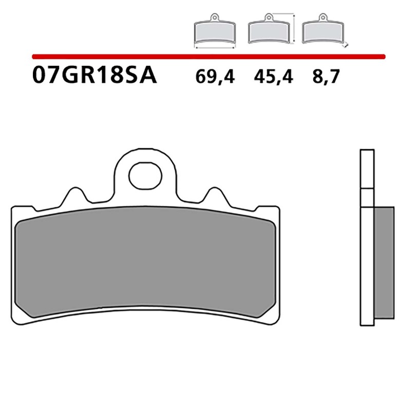 BREMBO FRONT BRAKE PADS KIT HUSQVARNA SVARTPILEN 250 20-20-COD. 07GR18SA