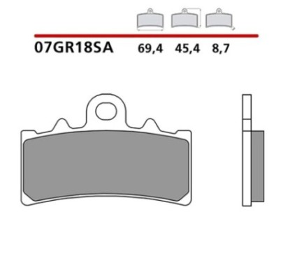 BREMBO FRONT BRAKE PADS KIT HUSQVARNA SVARTPILEN 250 20-20-COD. 07GR18SA