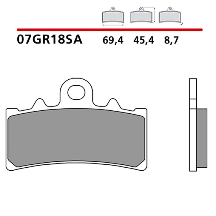 BREMBO FRONT BRAKE PADS KIT FOR HUSQVARNA SVARTPILEN 250 20-20-COD. 07GR18SA