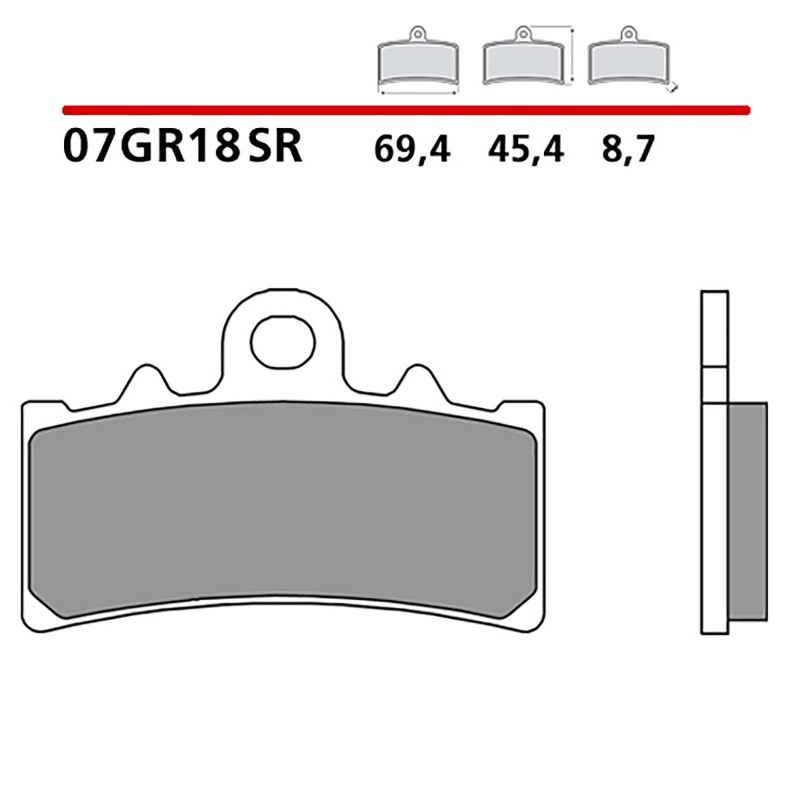 BREMBO FRONT BRAKE PADS KIT HUSQVARNA SVARTPILEN 250 20-20-COD. 07GR18SR