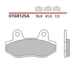 BREMBO FRONT BRAKE PADS KIT HYOSUNG GT NAKED 125 13-16-COD. 07GR12SA