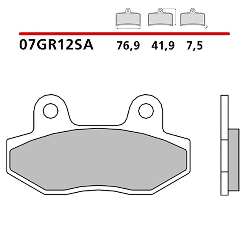 BREMBO FRONT BRAKE PADS KIT HYOSUNG GT NAKED 125 13-16-COD. 07GR12SA