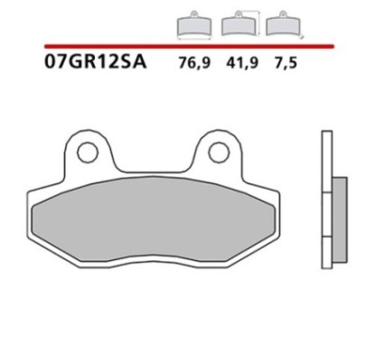 BREMBO FRONT BRAKE PADS KIT HYOSUNG GT NAKED 125 13-16-COD. 07GR12SA