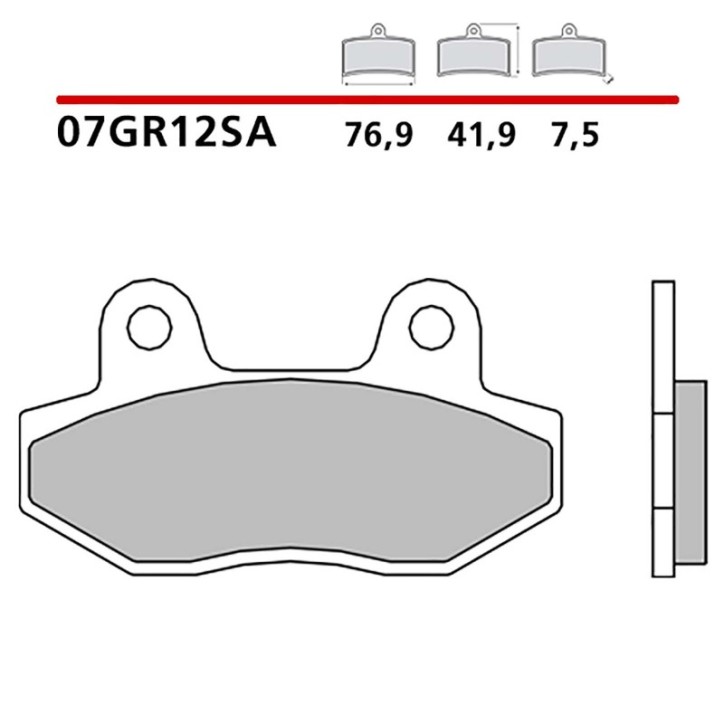 KIT DE PASTILLAS DE FRENO DELANTERO BREMBO PARA HYOSUNG GT R SUPERSPORT 125 07-07-COD. 07GR12SA