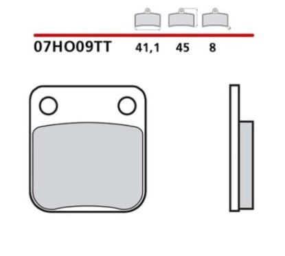 KIT DE PASTILLAS DE FRENO DELANTERO BREMBO HYOSUNG TE QUAD RAPIER 450 06-09-COD. 07HO09TT