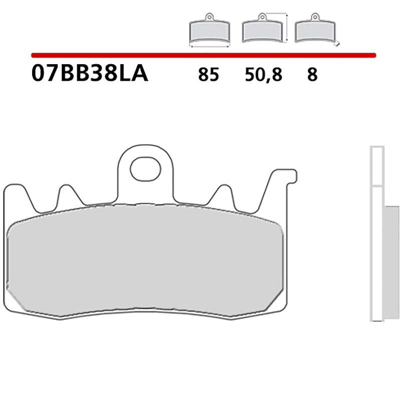 KIT DE PASTILLAS DE FRENO DELANTERO BREMBO INDIAN CHALLENGER CABALLO OSCURO LIMITADO 20-07BB38LA