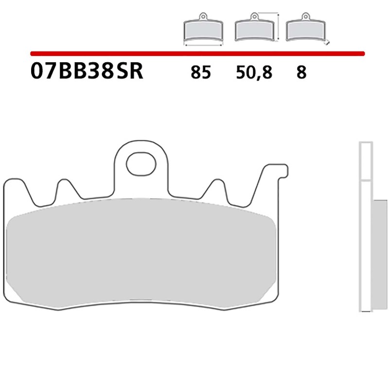 KIT DE PASTILLAS DE FRENO DELANTERO BREMBO INDIAN CHALLENGER CABALLO OSCURO LIMITADO 20-07BB38SR