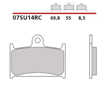 BREMBO FRONT BRAKE PADS KIT INDIAN CHIEF CLASSIC 1800 14-16-COD. 07SU14RC