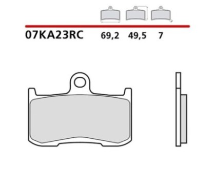 BREMBO VORDERRADBREMSBELAGE-KIT INDISCHER HAUPTLING JAHRGANG 1811 19-20-COD. 07KA23RC