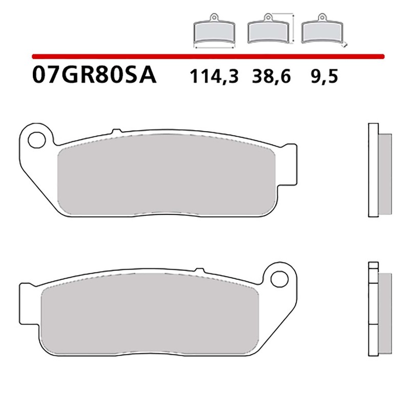 BREMBO FRONT BRAKE PADS KIT INDIAN SCOUT SIXTY 1000 2016-COD. 07GR80SA