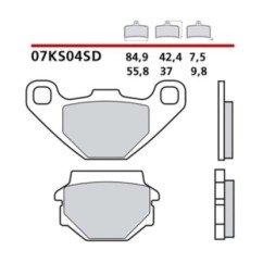 BREMBO FRONT BRAKE PADS KIT KAWASAKI BJ ESTRELLA RS 250 99-02-07KS04SD