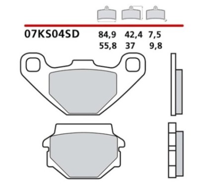 BREMBO FRONT BRAKE PADS KIT KAWASAKI BJ ESTRELLA RS 250 99-02-07KS04SD