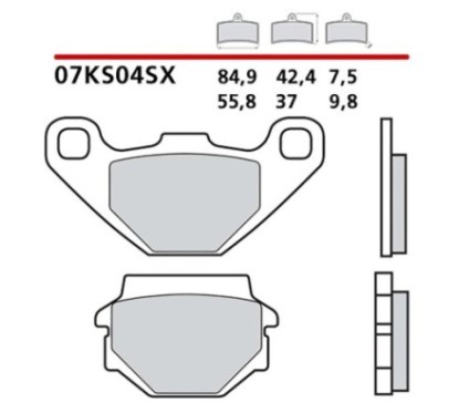 BREMBO FRONT BRAKE PADS KIT KAWASAKI BJ ESTRELLA RS 250 99-02-07KS04SX