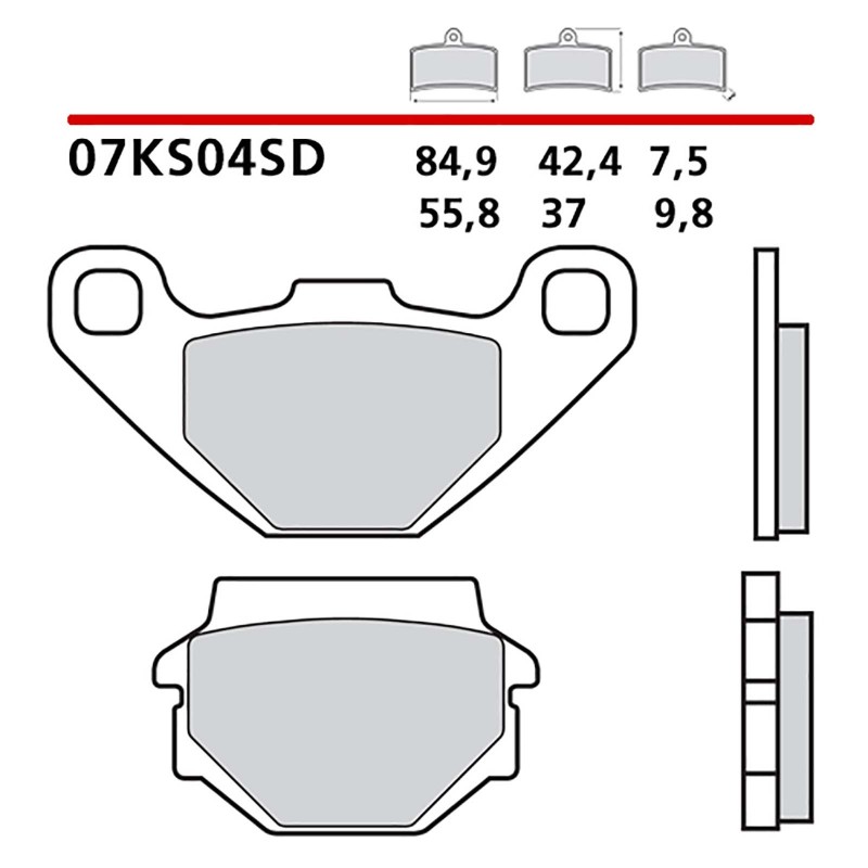 KIT DE PASTILLAS DE FRENO DELANTERO BREMBO KAWASAKI ELIMINADOR 252 01-01-07KS04SD