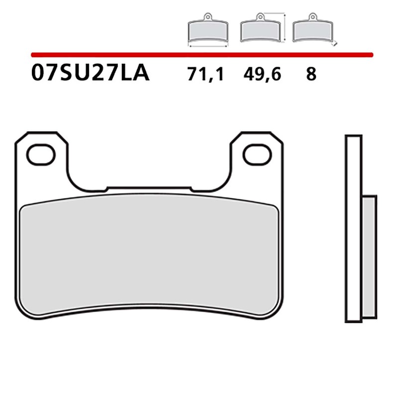 KIT DE PASTILLAS DE FRENO DELANTERO BREMBO KAWASAKI H2 SE NINJA 1000 18-20-COD. 07SU27LA