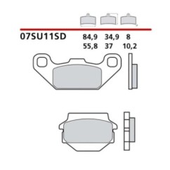 BREMBO FRONT BRAKE PADS KIT KAWASAKI KEF LAKOTA SPORT 01-03-COD. 07SU11SD