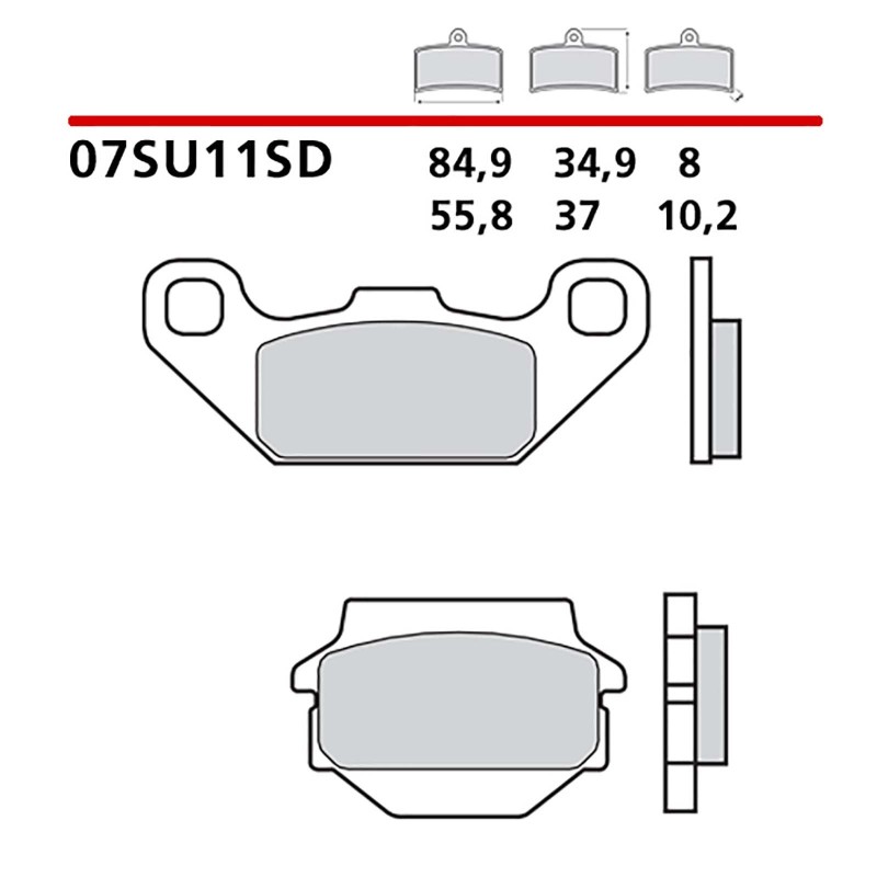 BREMBO FRONT BRAKE PADS KIT KAWASAKI KEF LAKOTA SPORT 01-03-COD. 07SU11SD