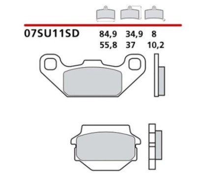 BREMBO FRONT BRAKE PADS KIT KAWASAKI KEF LAKOTA SPORT 01-03-COD. 07SU11SD