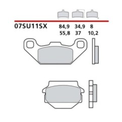 BREMBO FRONT BRAKE PADS KIT KAWASAKI KEF LAKOTA SPORT 01-03-COD. 07SU11SX