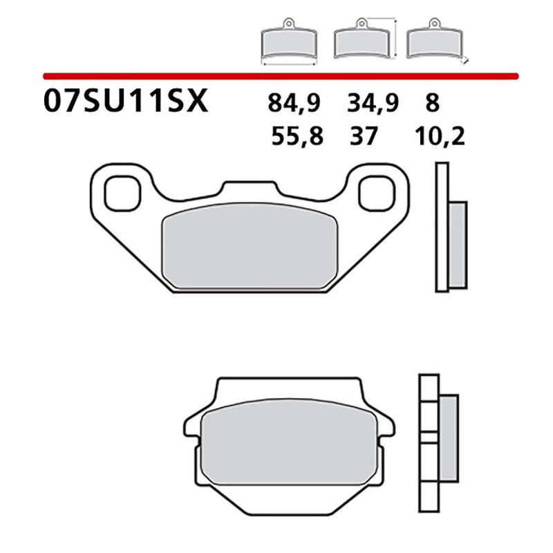 BREMBO FRONT BRAKE PADS KIT KAWASAKI KEF LAKOTA SPORT 01-03-COD. 07SU11SX