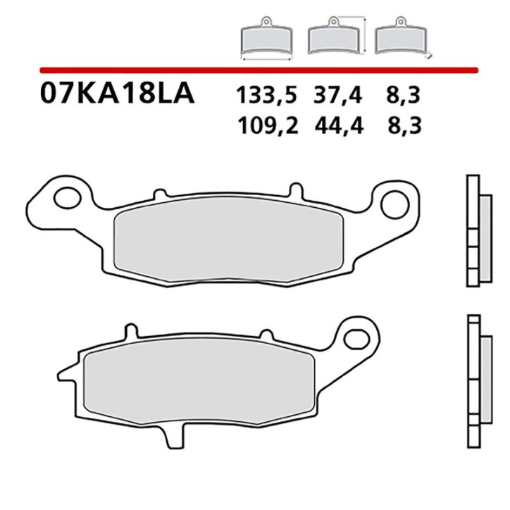 BREMBO FRONT BRAKE PADS KIT FOR KAWASAKI KLE VERSYS 650 07-08-COD. 07KA18LA