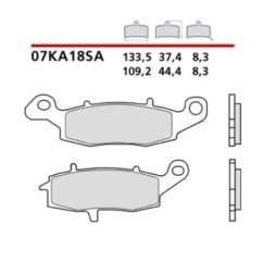 KIT DE PASTILLAS DE FRENO DELANTERO BREMBO KAWASAKI KLE VERSYS 650 07-08-COD. 07KA18SA