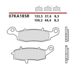 KIT DE PASTILLAS DE FRENO DELANTERO BREMBO KAWASAKI KLE VERSYS 650 07-08-COD. 07KA18SR