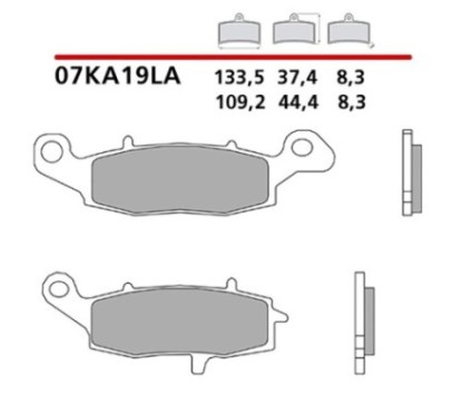 BREMBO FRONT BRAKE PADS KIT KAWASAKI KLE VERSYS 650 07-08-COD. 07KA19LA