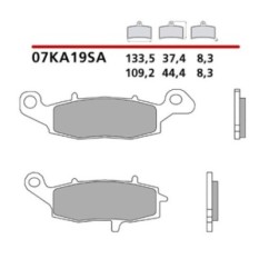 BREMBO FRONT BRAKE PADS KIT KAWASAKI KLE VERSYS 650 07-08-COD. 07KA19SA