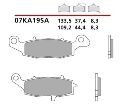 BREMBO FRONT BRAKE PADS KIT KAWASAKI KLE VERSYS 650 07-08-COD. 07KA19SA