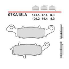 KIT DE PASTILLAS DE FRENO DELANTERO BREMBO KAWASAKI KLE VERSYS ABS 650 07-08-COD. 07KA18LA