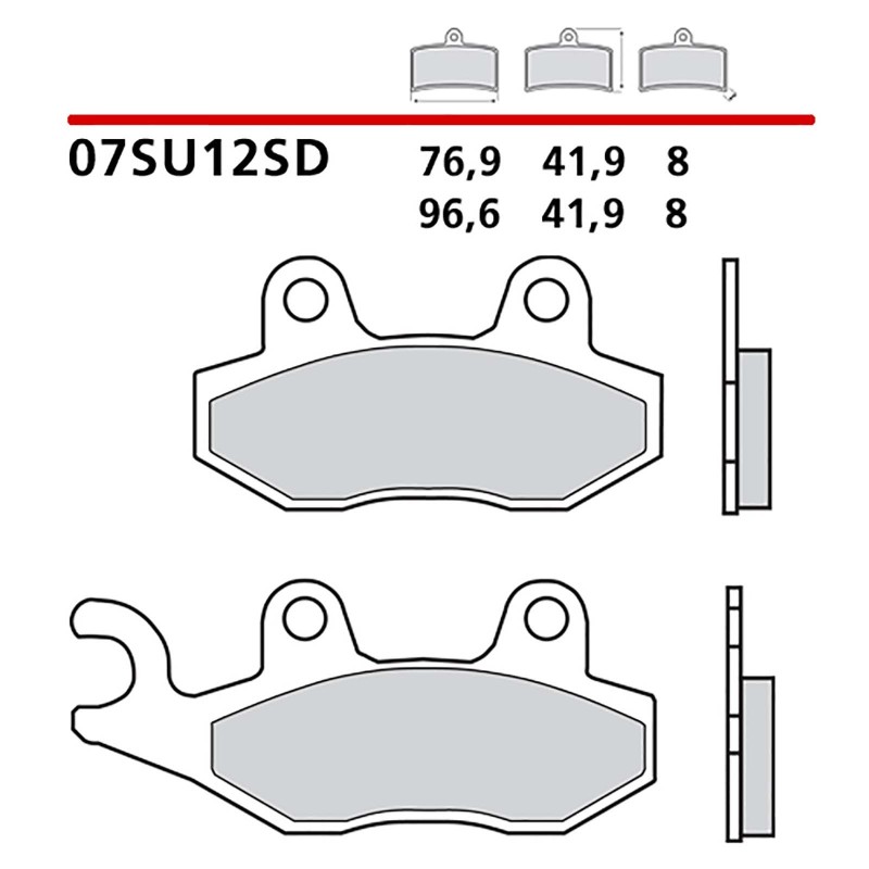 KIT DE PASTILLAS DE FRENO DELANTERO BREMBO KAWASAKI KLX D-TRACKER 125 10-14-COD. 07SU12SD