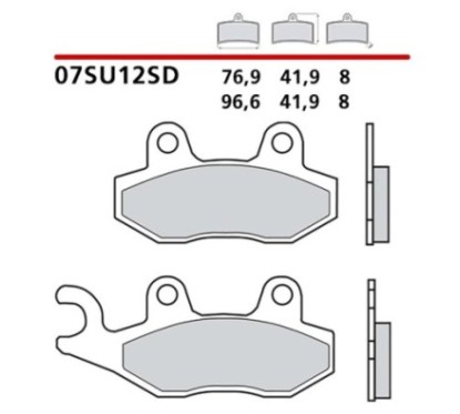 BREMBO FRONT BRAKE PADS KIT KAWASAKI KLX D-TRACKER 125 10-14-COD. 07SU12SD