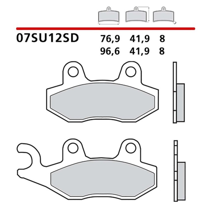 KIT DE PASTILLAS DE FRENO DELANTERO BREMBO PARA KAWASAKI KLX D-TRACKER 125 10-14-COD. 07SU12SD