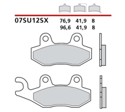 BREMBO FRONT BRAKE PADS KIT KAWASAKI KLX D-TRACKER 125 10-14-COD. 07SU12SX