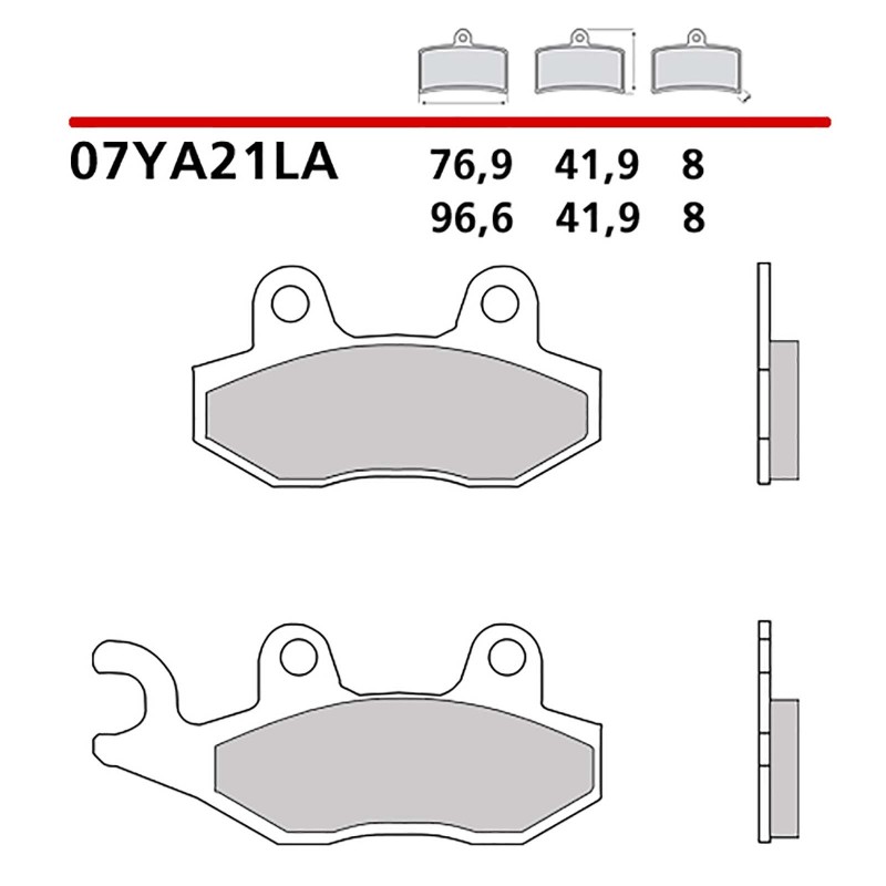 BREMBO FRONT BRAKE PADS KIT KAWASAKI KLX D-TRACKER 150 16-16-COD. 07YA21LA