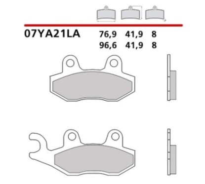 BREMBO FRONT BRAKE PADS KIT KAWASAKI KLX D-TRACKER 150 16-16-COD. 07YA21LA