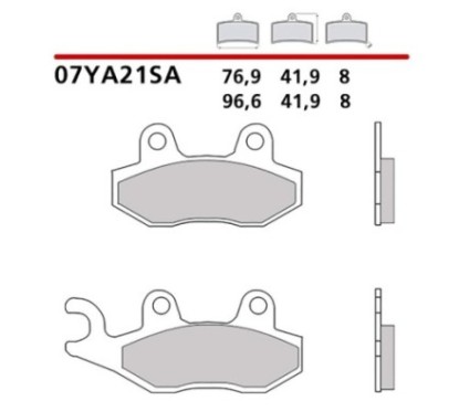 BREMBO FRONT BRAKE PADS KIT KAWASAKI KLX D-TRACKER 150 16-16-COD. 07YA21SA